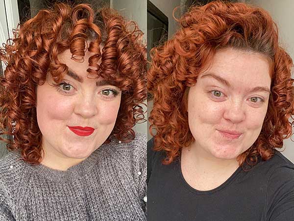 Plus Size Women with Short Curly Haircut