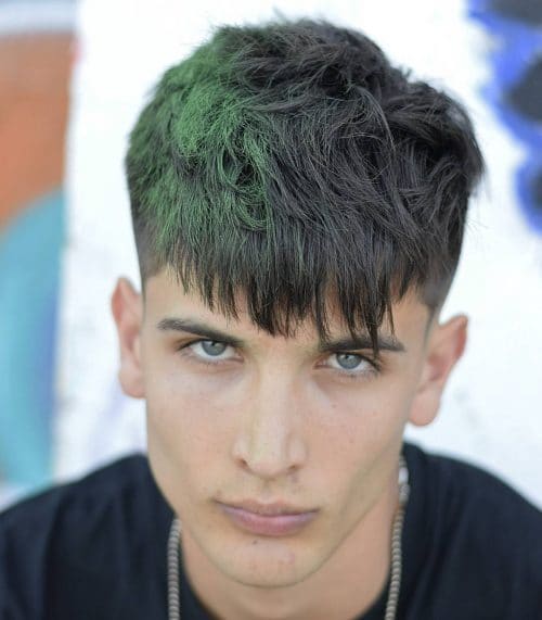 mens green hair color idea