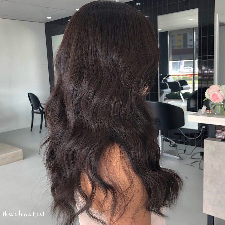 Long And Wavy Chocolate Brown Design