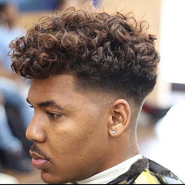 low fade for curly hair