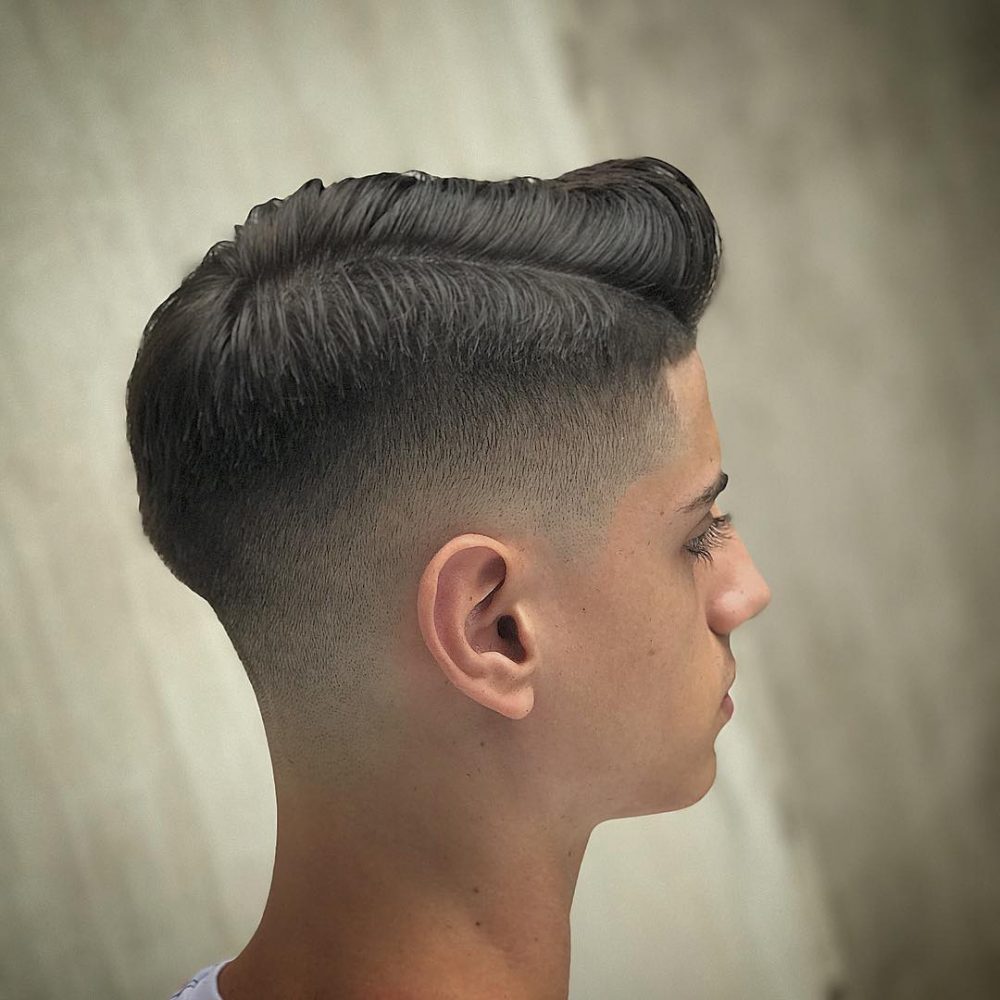 low fade with comb over