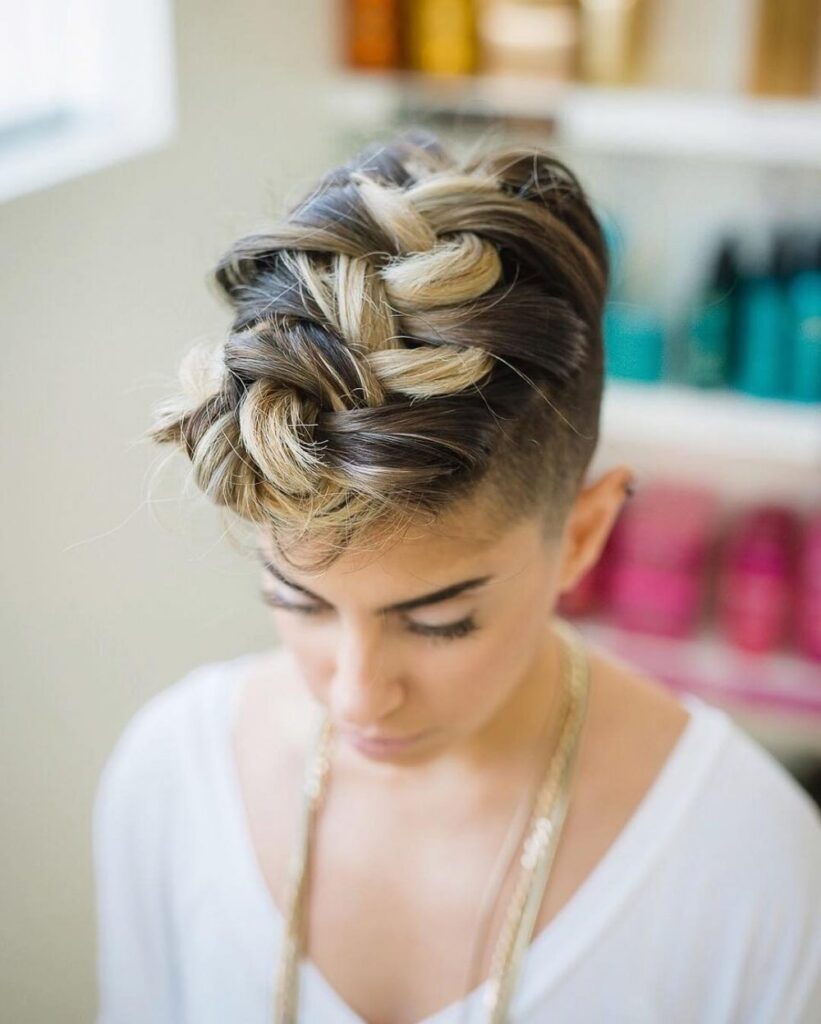 braided undercut party hairstyles