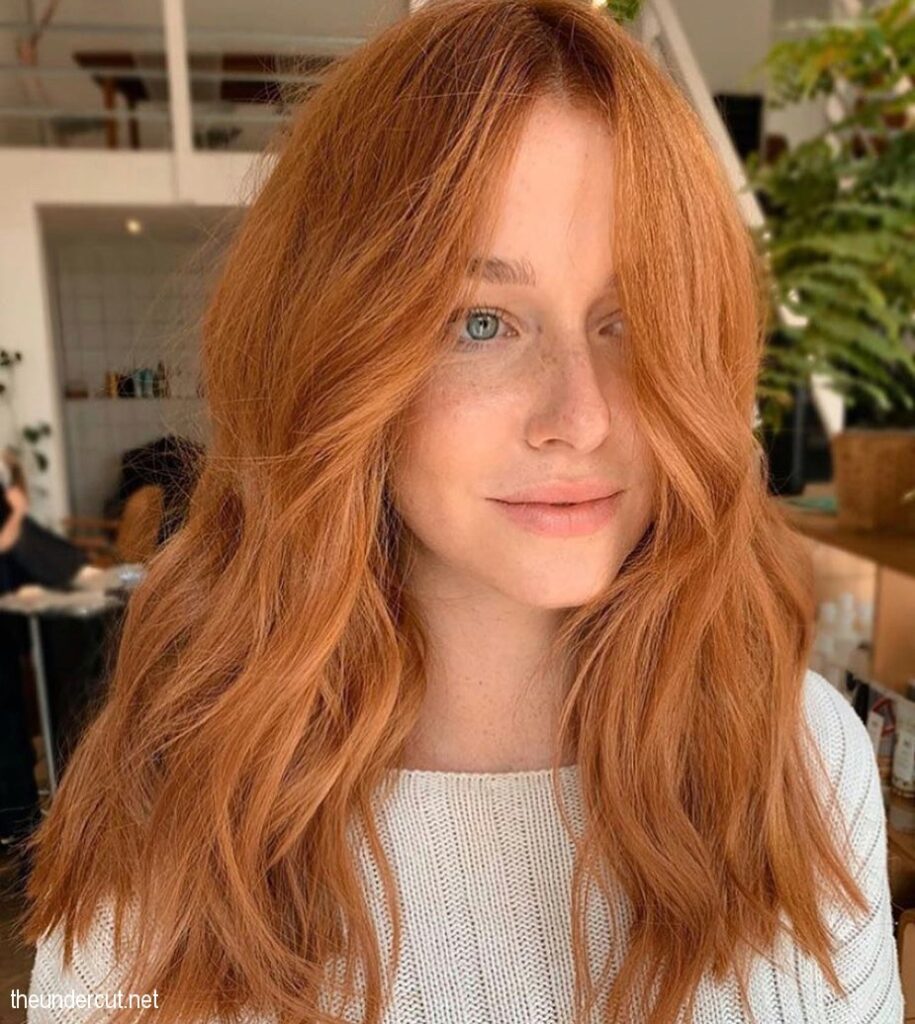 Apricot Hair With Bangs