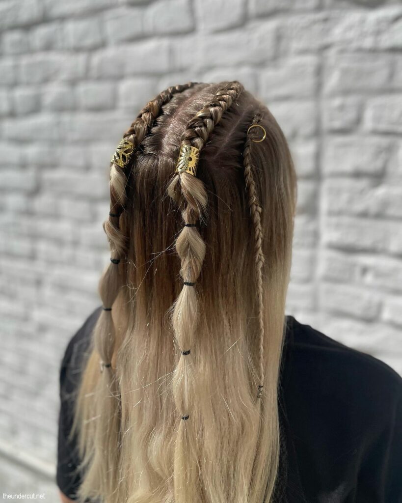 Blonde Festival Hairstyle