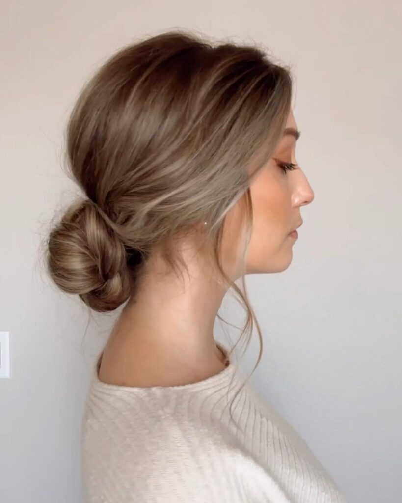 Blonde Low Placed Date Night Hairstyle