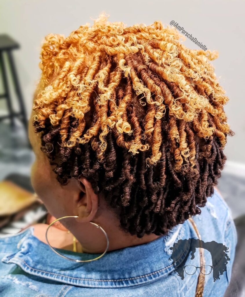 Colored Natural Comb Twist Hairstyles