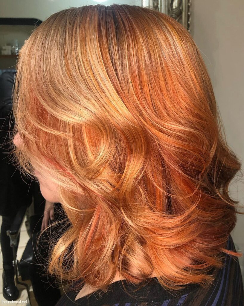 Curly And Wavy Apricot Hair