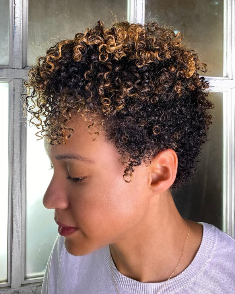 Curly Crop With Highlights