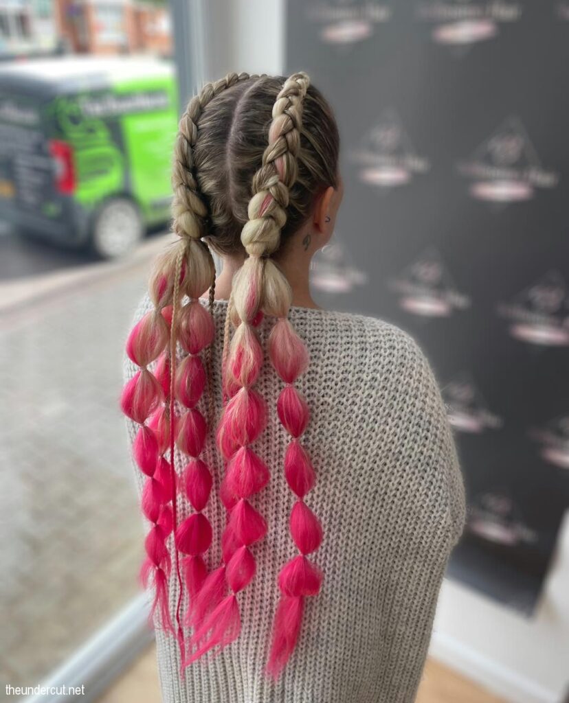 Hot Pink Festival Hairstyle