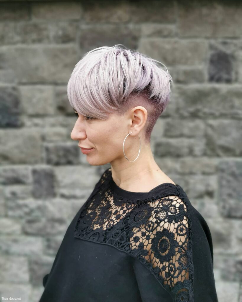 Icy Pearl Pixie Hair With Bangs