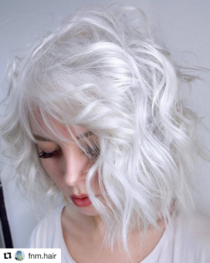 Light Platinum Winter Frost Hair