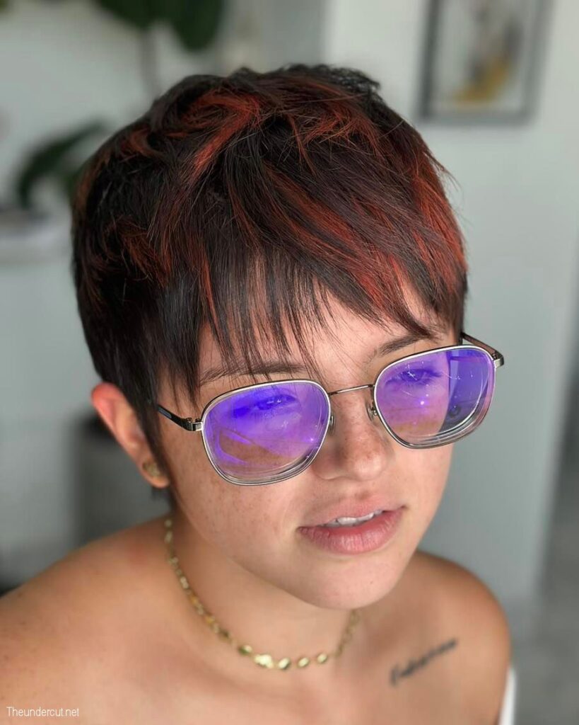 Pixie Hair With Highlights