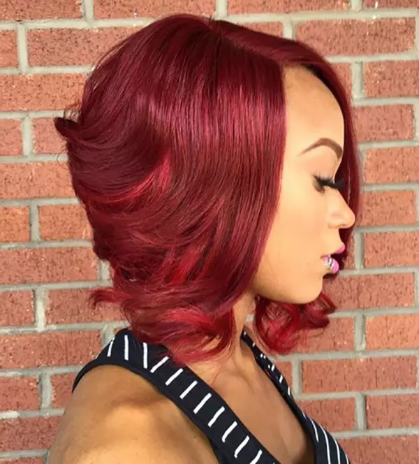 Short Red Weave