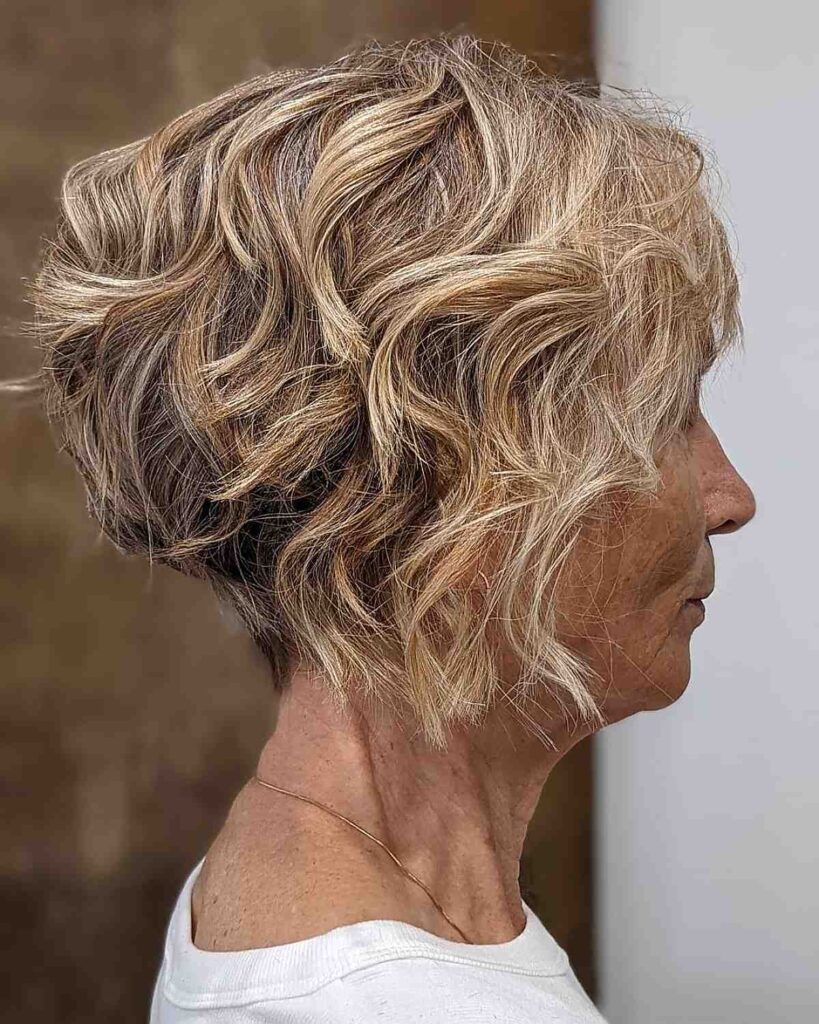 blonde wavy bob hairstyle for women