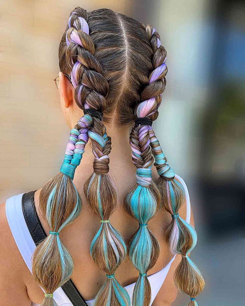 festival pastel braided extensions