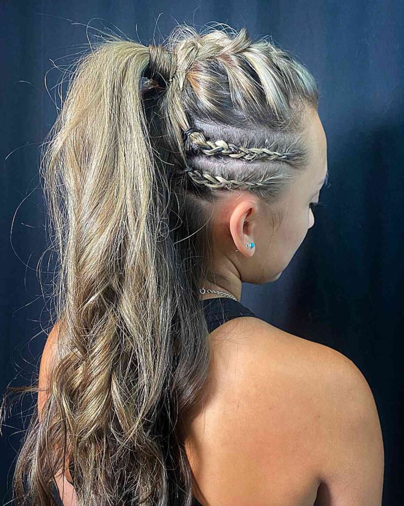 festival sparta braided ponytail