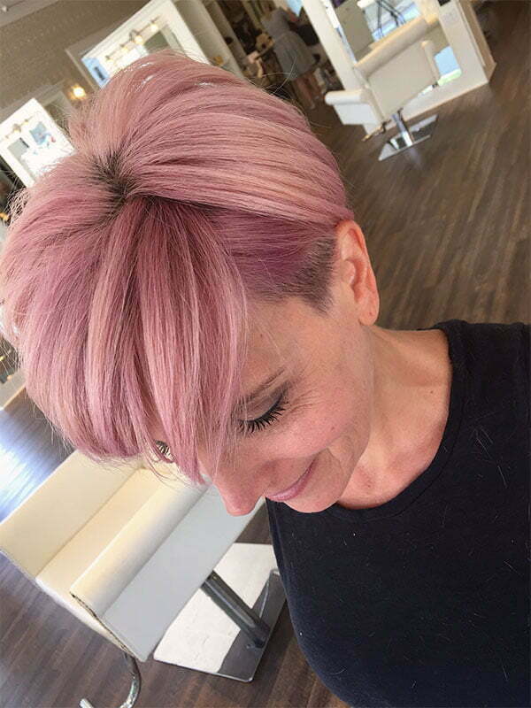pink hair short cuts