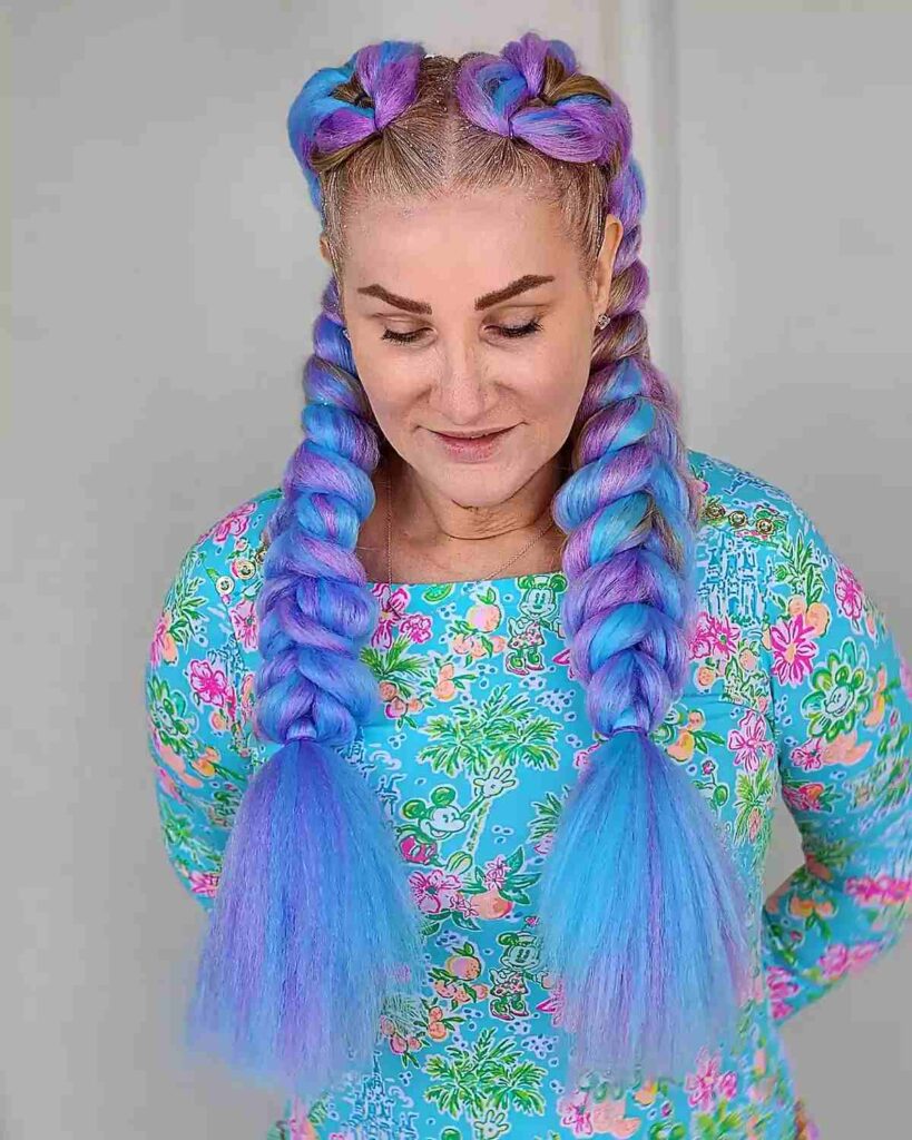 pull through mermaid braids for a festival