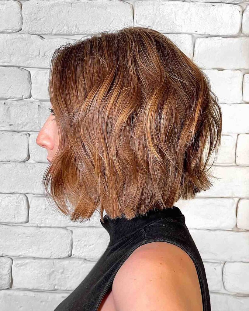 the blunt wavy bob hairstyle