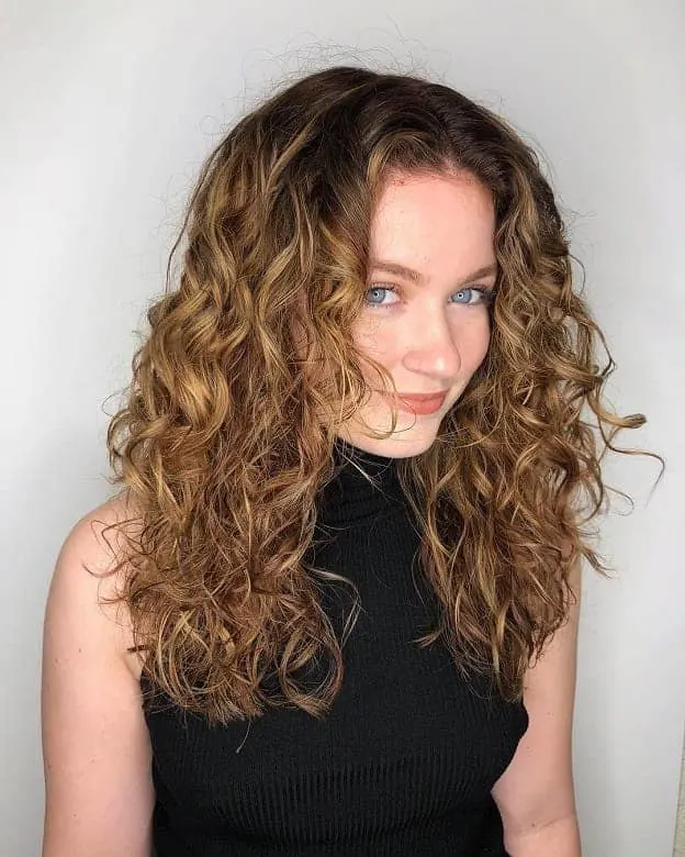 Center Part for Curly Locks