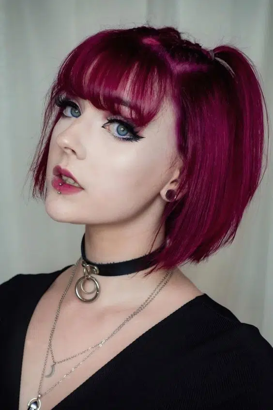Red Violet Goth Hair