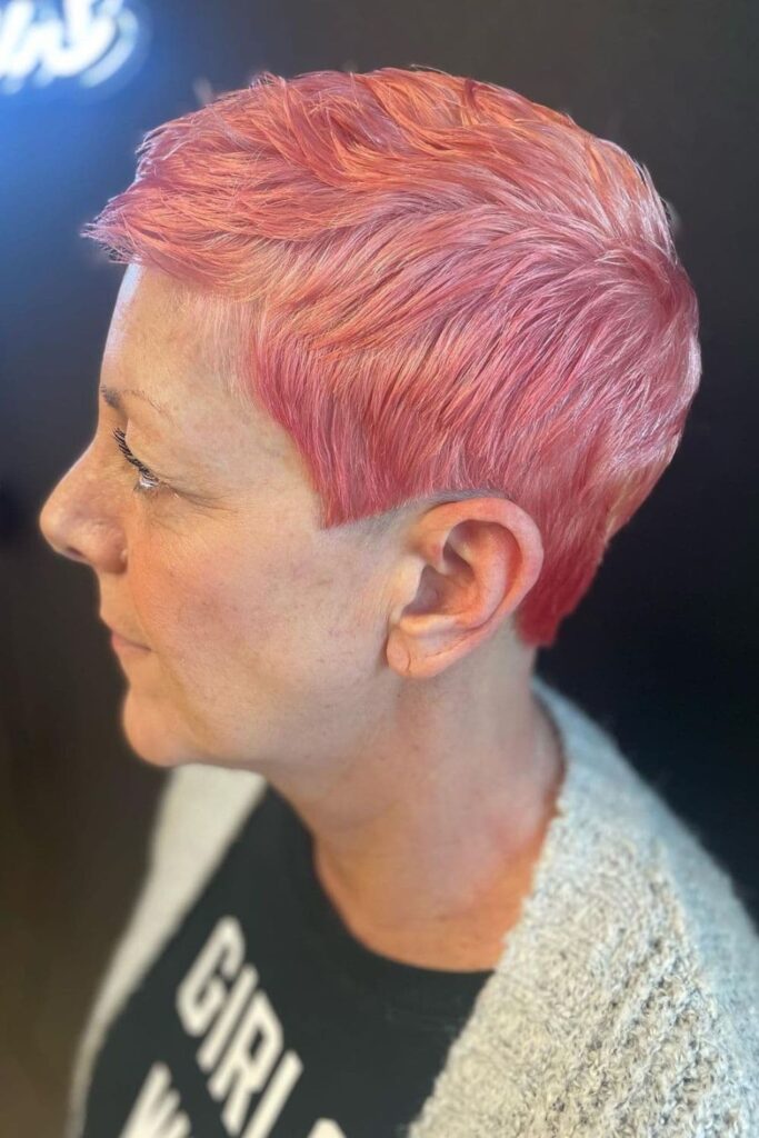 Side Parted Textured Pixie