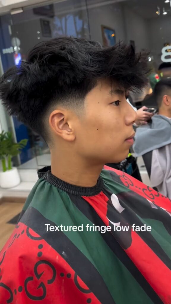 Textured Fringe Low Fade
