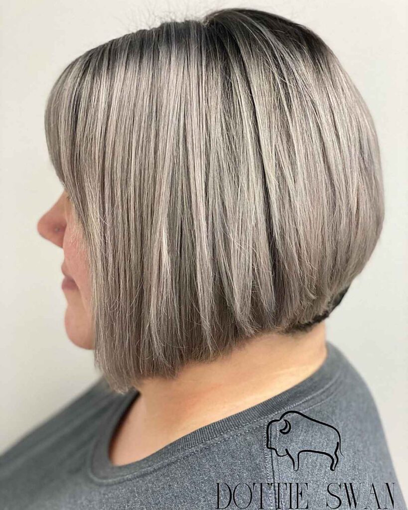 inverted bob for women in their s
